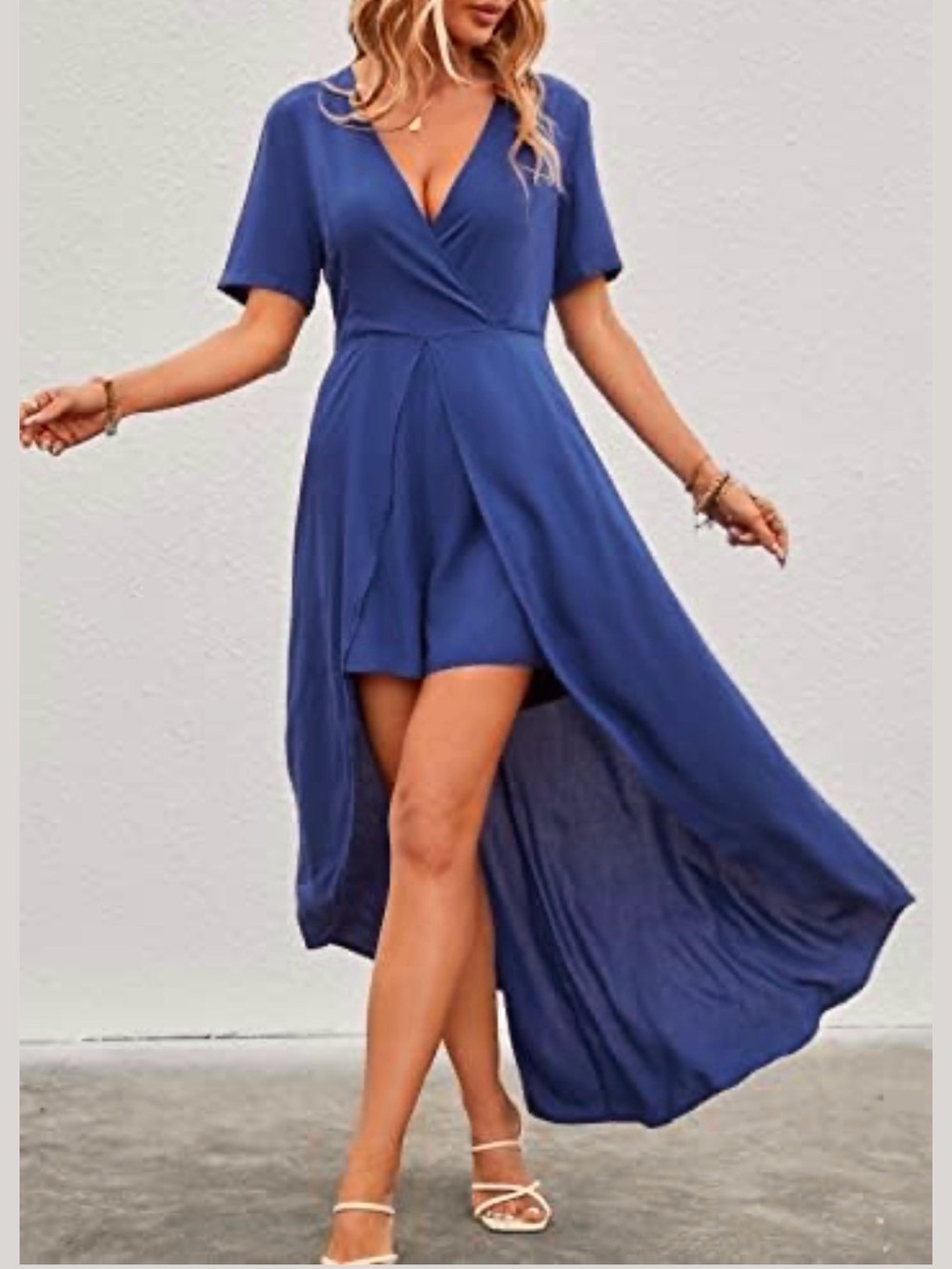 NWT Romper Dress Blue Sz M